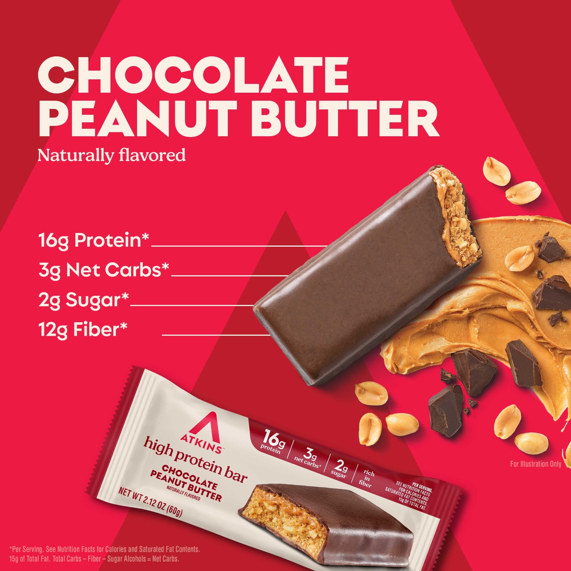 Chocolate Peanut Butter High Protein Bar Value Pack - Image 2