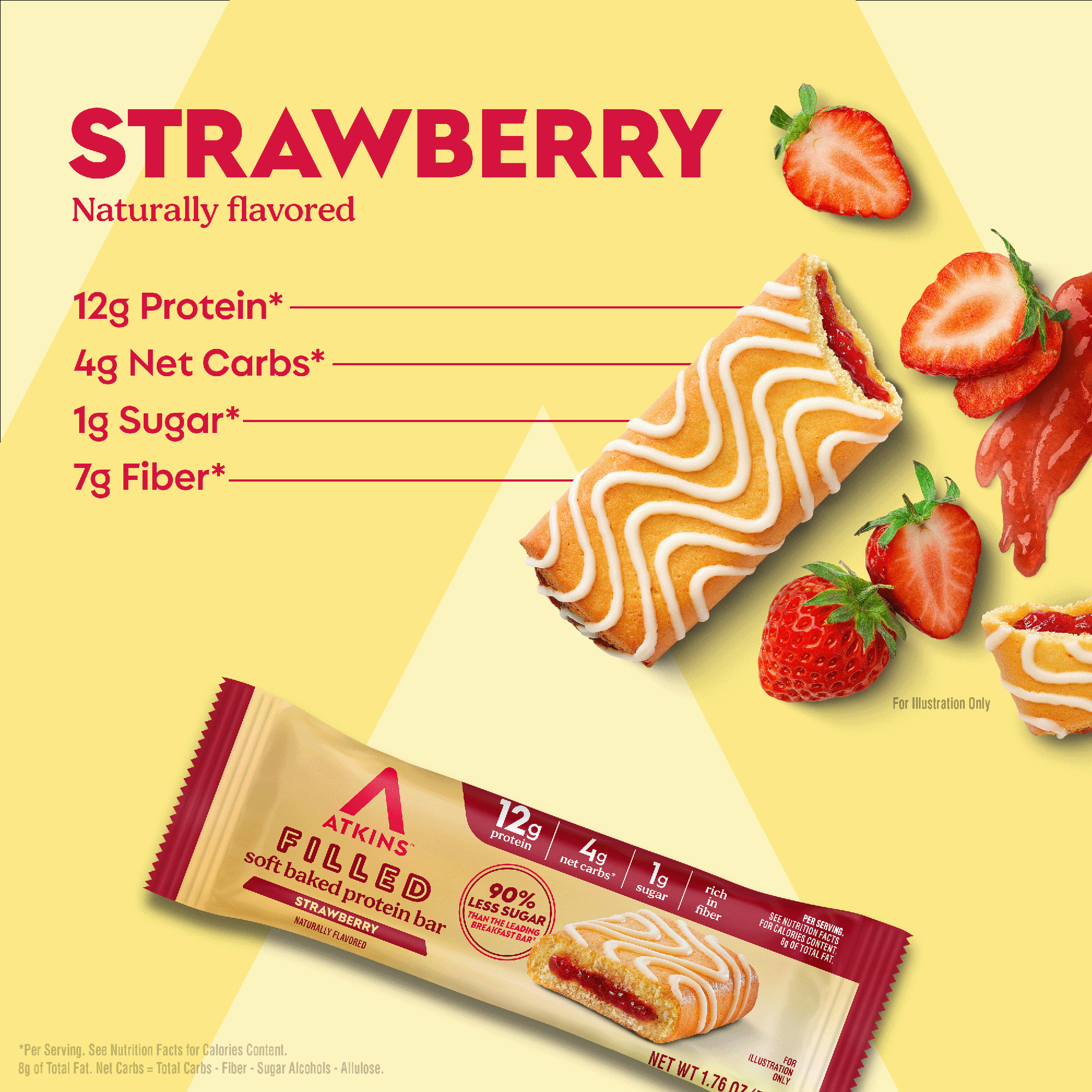 Strawberry Filled High Protein Soft Baked Bars - Image 2