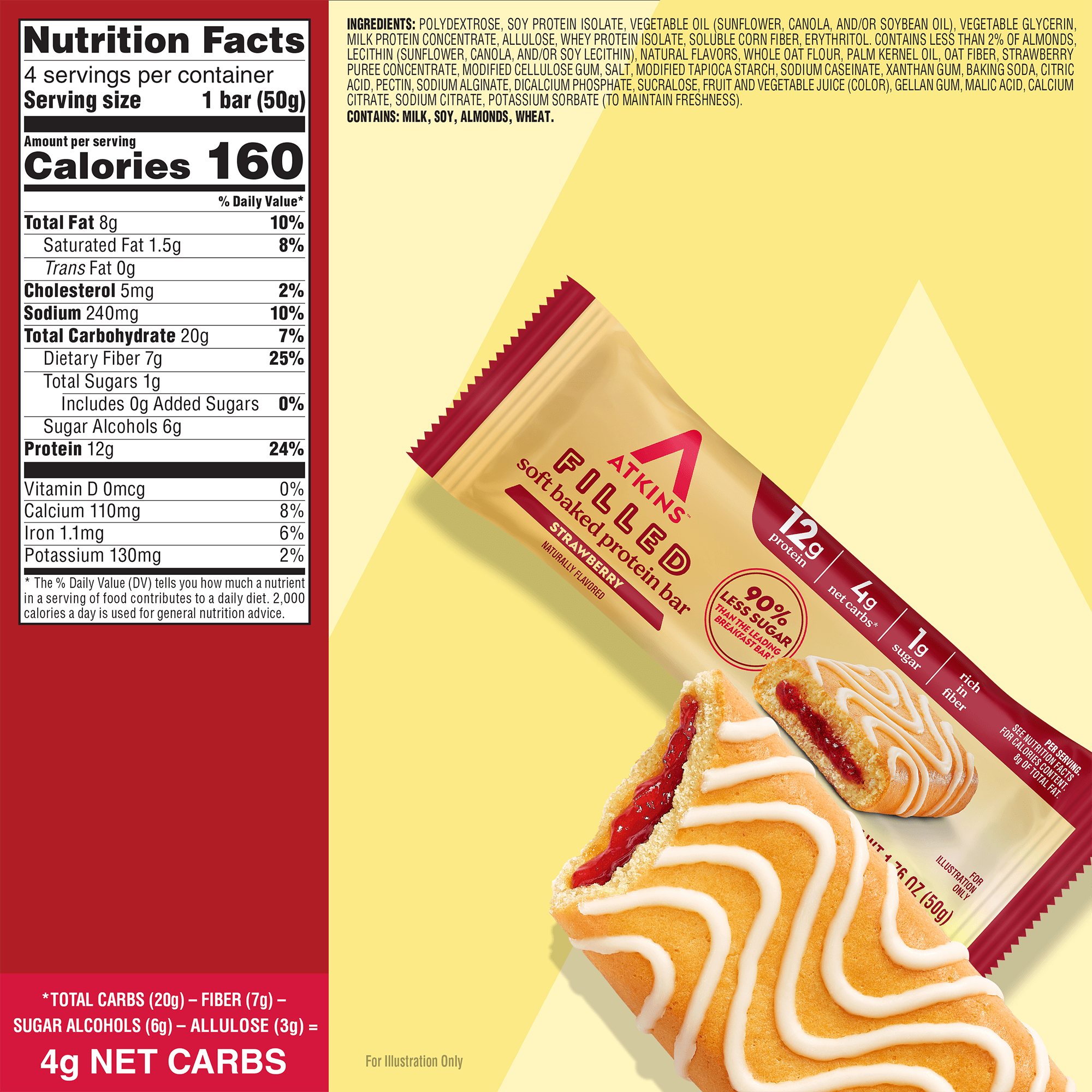 Strawberry Filled High Protein Soft Baked Bars - Image 6