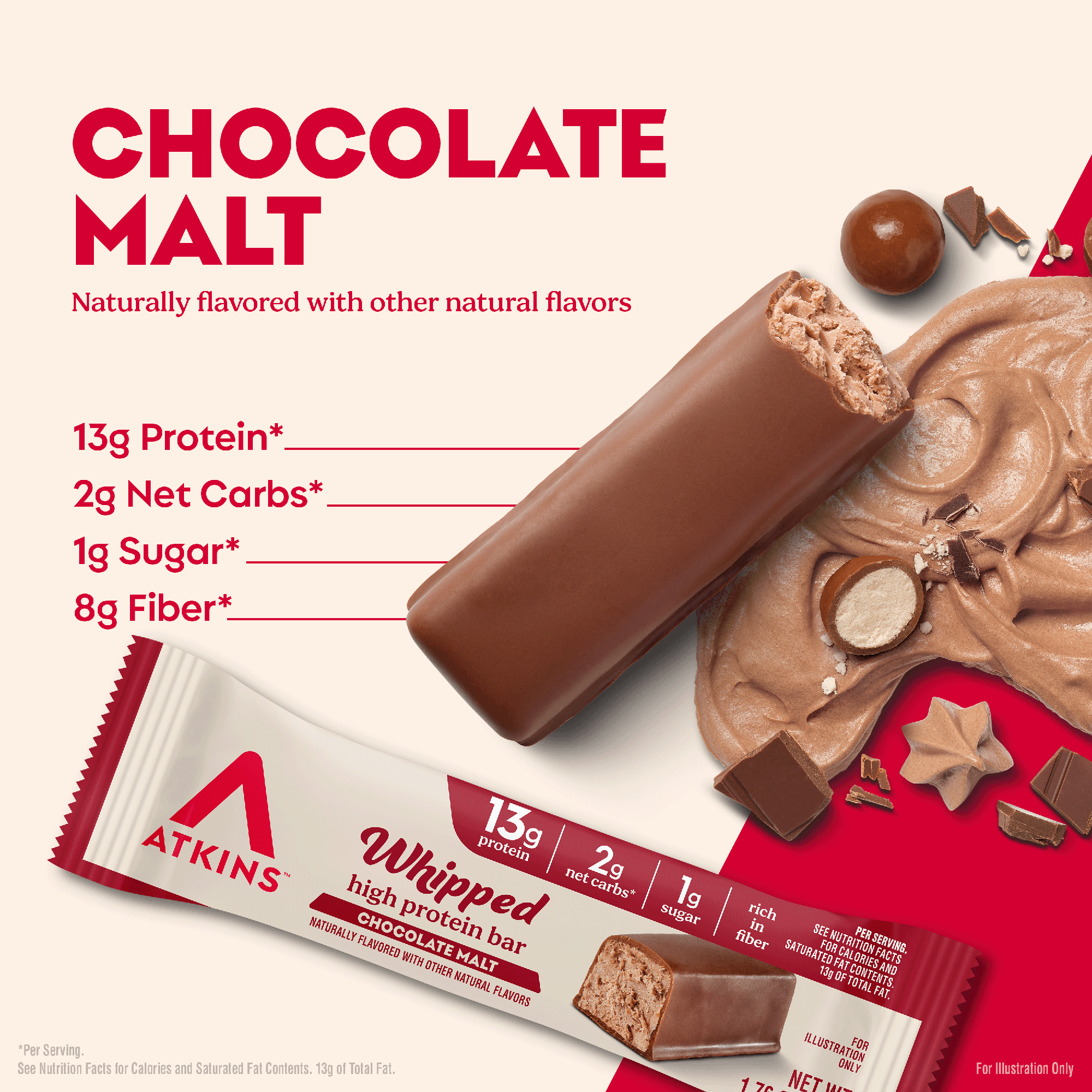 Chocolate Malt Whipped High Protein Bar - Image 2