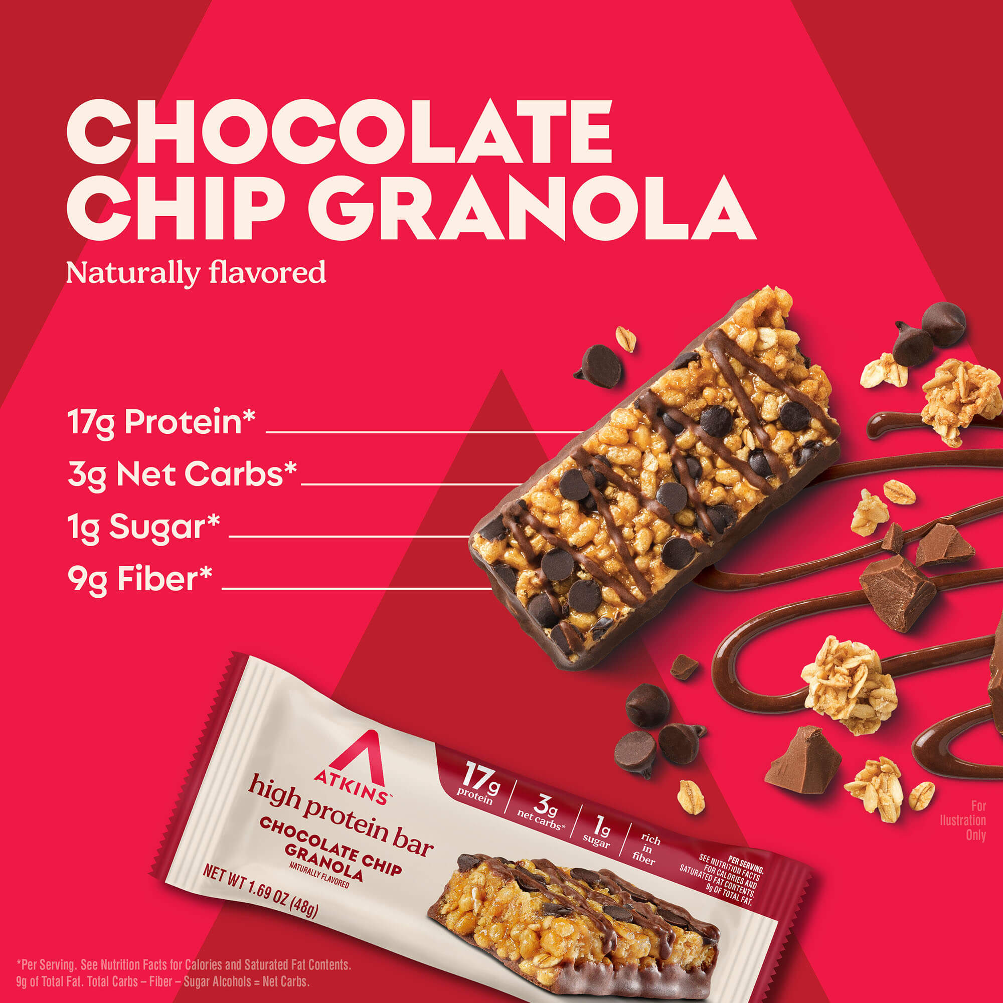 Chocolate Chip Granola High Protein Bars - Image 2